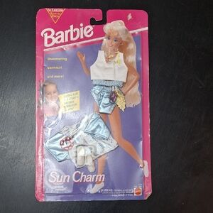 Barbie Sun Charm Doll with White and Blue Outfit